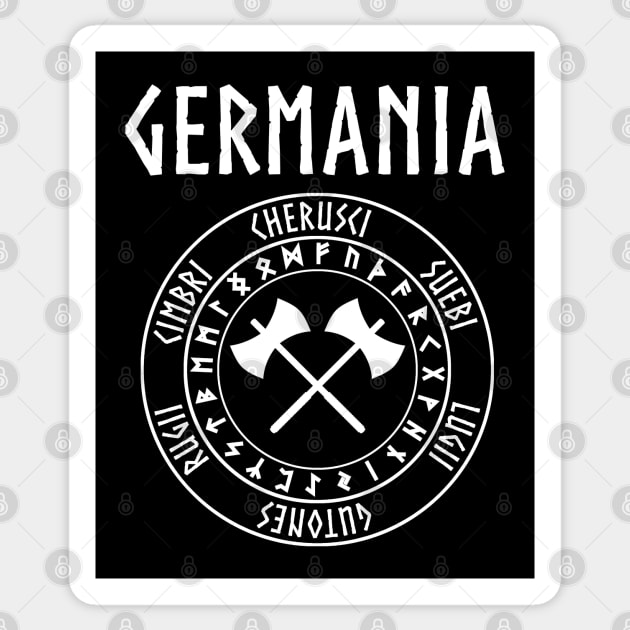 Germania Ancient Tribes of Germany Runes Sticker by AgemaApparel